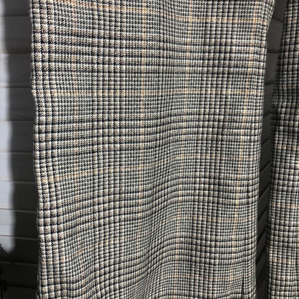 Chico's plaid pants wide leg high rise preppy academia Heritage office-wear sz 6 - Picture 8 of 9